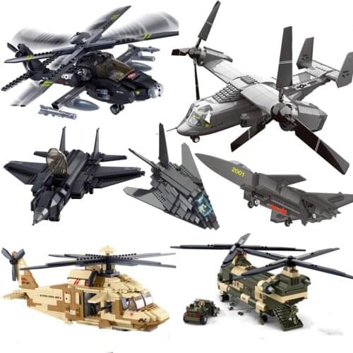 6IN1 City Fire Police Army Engineering Street View Girls Building Blocks Tank Plane Truck Car Bricks ChildrenToys Gifts