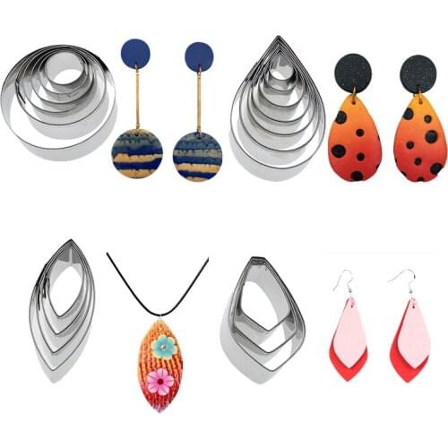 Cutter Clay-Tool Cutting-Mold Jewlery-Pendant Diy-Craft Stainless-Steel Polymer Round