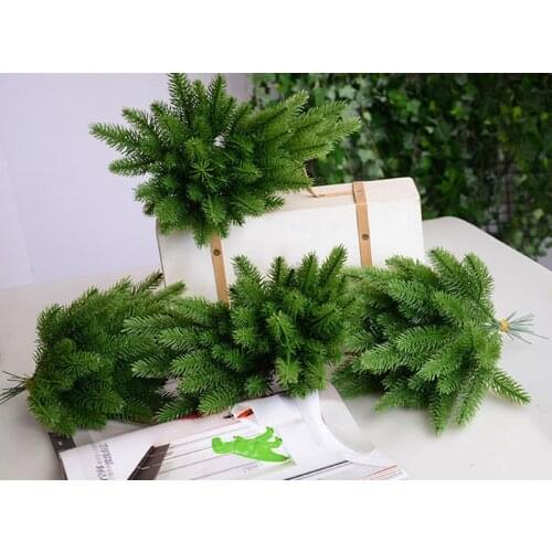 Artificial Flower Pine Branches 10Pcs Fake Plants Christmas Xmas Tree Home Decor
