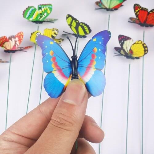 10/20Pcs Butterflies Garden Yard Planter Colorful Whimsical Butterfly Stakes Decoracion Outdoor Decor Flower Pots Decoration