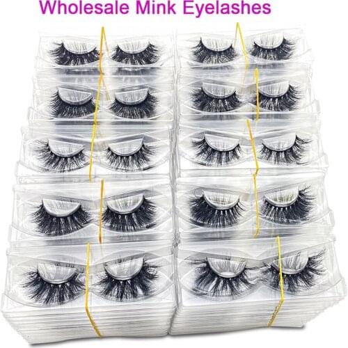 Mink 20-50 pairs Fluffy Lashes 3d Mink Lashes Wholesale In Bulk Dramatic Long Natural Eyelashes Makeup Mink False Eyelashes