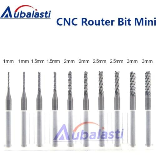 3.175mm Carbide Tungsten Corn End Mill Cutter PCB Dense Blade milling bits PCB Carbide End Mill Tool & cnc cutter milling