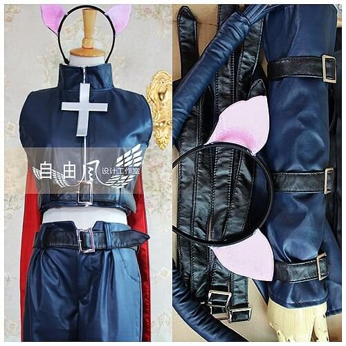 Anime Shugo Chara Tsukiyomi Ikuto Cosplay Costume Custom Made PU Leather Uniform Halloween Costume for Men Women Adult