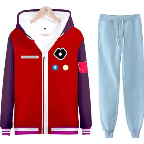 Autumn 3D WONDER EGG PRIORITY Zip Hoodies Sweatshirts+Pants Suits Men Women Clothes Casual Boys Girls Anime Cosplay Outfits