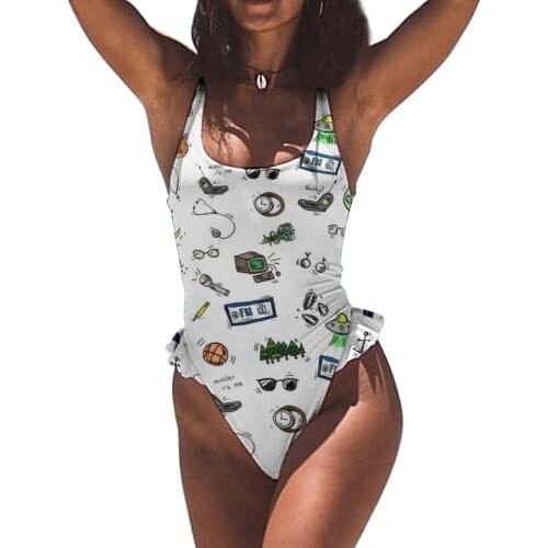 X Files Swimsuit Colaless Print Swimwear Fitness Teenager Bulk 1-Piece Bathing Suit