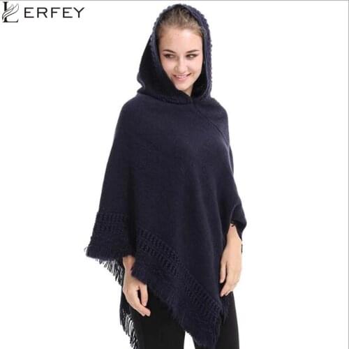 LERFEY Women's Poncho With A Hood