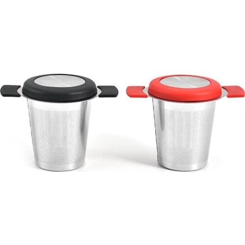 Stainless Steel Reusable Tea Infuser Basket Fine Mesh Tea Strainer With Handles Lid Tea and Coffee Filters for Loose Tea Leaf
