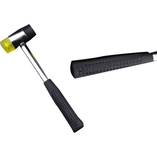 DIY Leather Hole Punching Hammer Small Rubber Hammers Practical Leather Craft Tool Rubber Mallet With Steel Pipe Handle