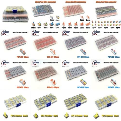 Box wire connector set box universal compact terminal block lighting wire connector for 3 room hybrid quick connector