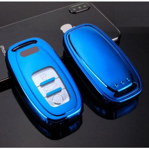 New TPU Car Key Case Car Smart Remote Key Soft Fully Cover Car Key Protective Shell For A6L Q5 A3 A7 A8L A4L Auto Accessories