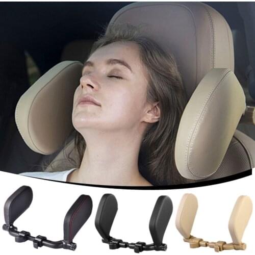 Car Seat Pillow Kids Adults Headrest Travel Rest Neck Pillows Adjustable Height Support Auto Head Cushion Car U-shaped Pillow