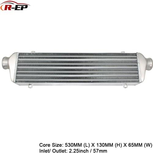 R-EP Aluminum Intercooler Universal 530X130X65mm Radiator Inlet 57mm 2.75inch Outlet Cold Air Intake for Turbo Radiador