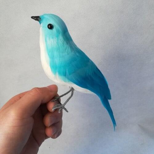 Real life toy bird feathers bird about 18cm vivid bird Tangara sayaca model handicraft garden Decoration props h0941