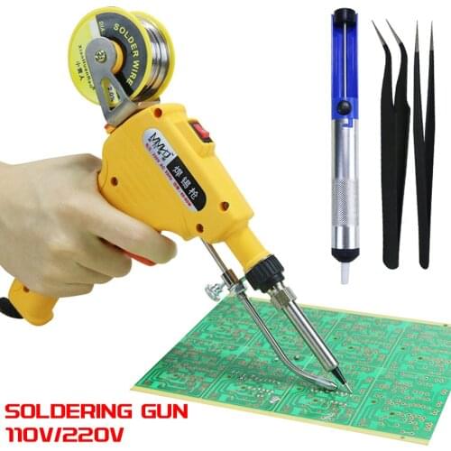 110V/220V 60W US/EU Hand-held Internal Heating Soldering Iron Automatically Send Tin Gun Soldering Welding Repair Tool