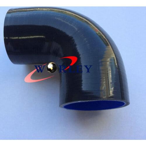 Silicone 90 degree Elbow Hose 3 inch / 76mm Black