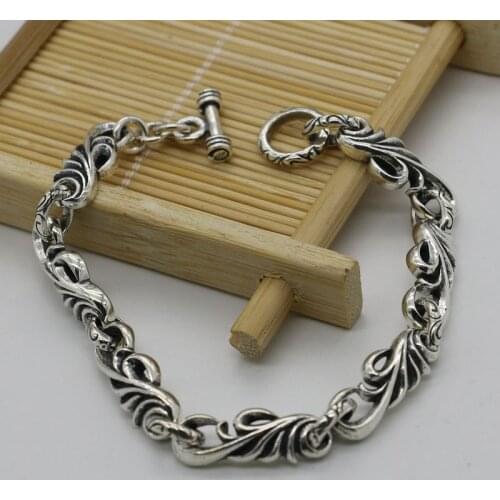 Starfield Minimalist Retro Thai Silver Men Women Temperament Creeping Grass S925 Sterling Silver Jewelry Vintage Style