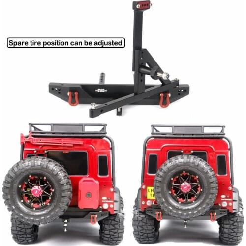 TRAXXAS TRX-4 Defender Axial 90046 90047 Scx10 ii metal rear bumper can be fitted with spare tires