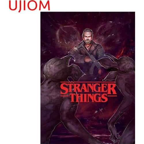 UJIOM Stranger Things Poster Wall Decor Living Room Wall Stickers Home Decoration Living Room Decor Waterproof Wall Decal