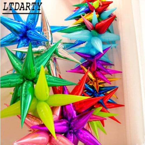 12pcs Explosion star balloons Birthday party opening ceremony Wedding decoration Water drop cone Foil balloons Party Supplies