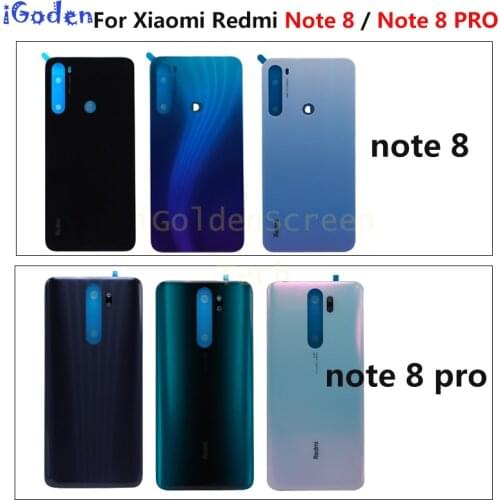 For Xiaomi Mi Note 8 Back Cover Battery Glass Housing For Xiaomi Mi Note8 Note 8 Pro Rear back Cover