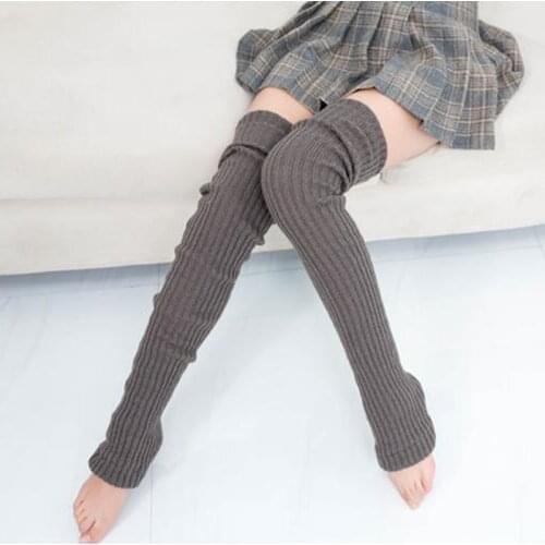 Winter Long Warm Leg Warmers Knitting Knee High Socks Women Boot Topper Sock Skinny Stockings Girls Polainas