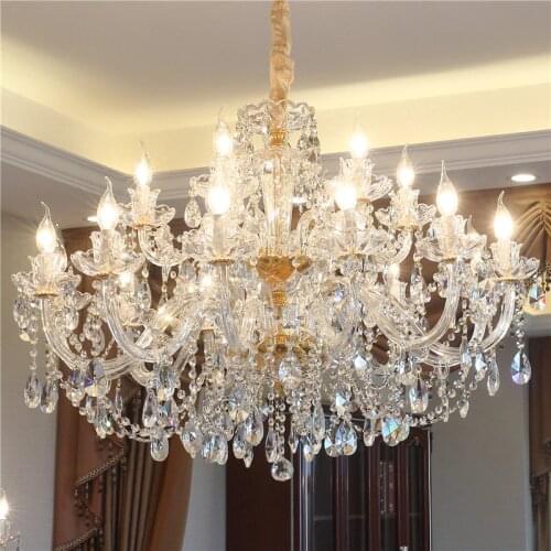 Gold Crystal Chandeliesr Dining Room Bohemian Crystal Chandelier for Living Room Decorative Hanging Light Fixtures Chandeliers