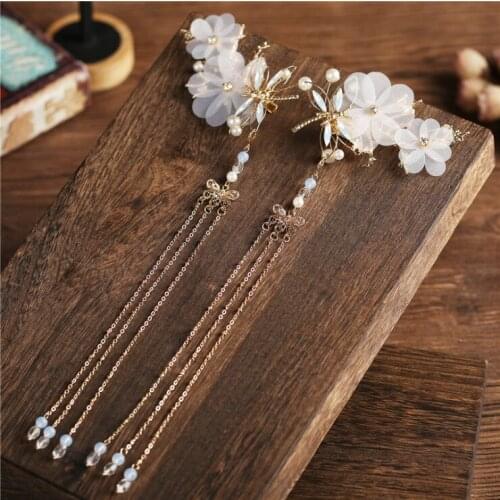 1set Chinese HANFU Traditional Classical Style Tassel Hair Accessories Elegant Wedding Classical Dragonfly Butterfly Headwear