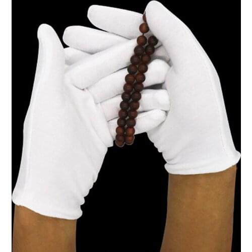 1pair white labor insurance thick cotton work cotton cloth thin medium and thick etiquette wenwan quality inspection gloves