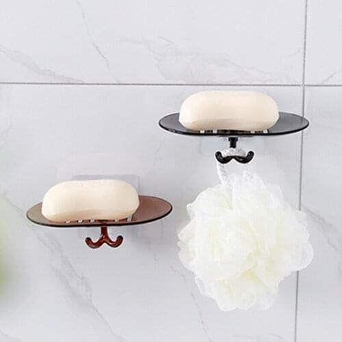 1Pc Bathroom Shower Soap Box Dish Storage Plate Tray Holder Case Soap Holder Bathroom Tray Accessories Box Shelf Wall Dishes