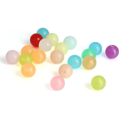 100pcs Mixed Acrylic Round Ball Loose Spacer Beads 8mm Candy Color for DIY Necklaces Bracelet Jewelry Making Findings
