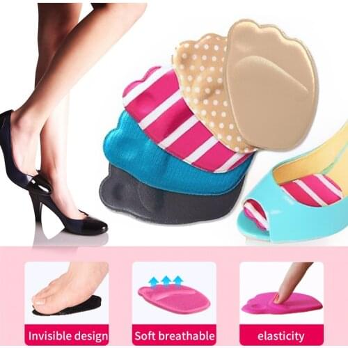 2pair High Heels Anti-skid ladies Foot Half the Front Thickened Insoles all size shoes can use