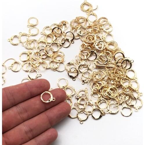 Peixin 12x15mm 10pcs/lot brass jewelry golden earrings buckle hook jewelry accessories DIY jewelry made earrings hook wholesale