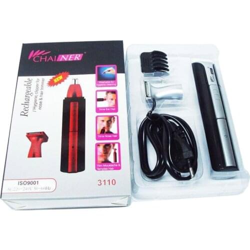 CHAINER 2 in 1 Rechargeable Nose Ear Hair Removal Clipper Electric Hair Cutter Shaver Razor Temple Eyebrow Beard Trimmer Machine