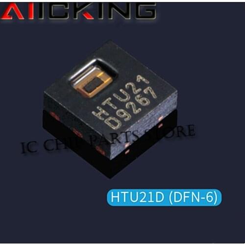 Free Shipping 5pcs New Original HTU21D HTU21 DFN-6 3.8 V 10 mA Miniature Temperature and Relative Humidity Sensor