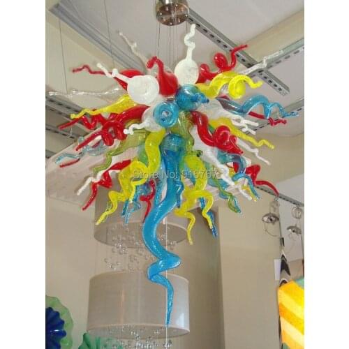 Free Shipping UL/CE 110v/220v LED Chandelier Art Decoration Flower Glass Lampe