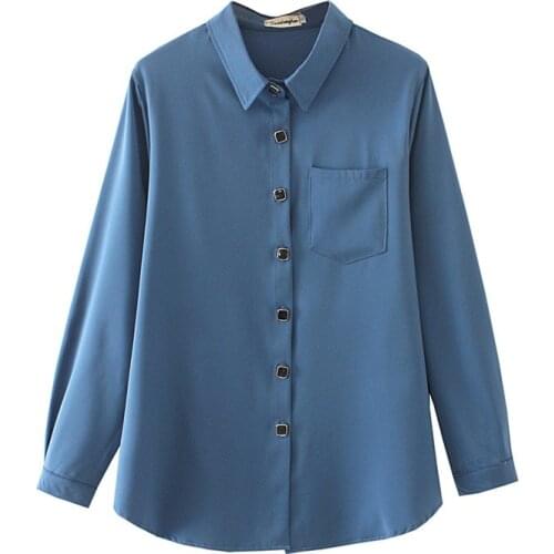 BISENMADE Womens Satin Shirts
