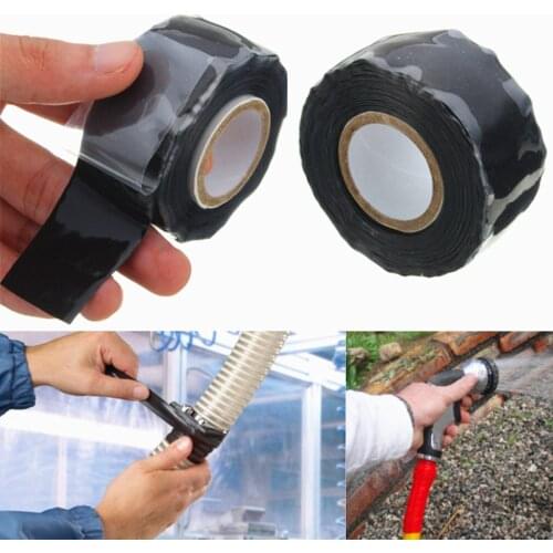 Black High Temperature Self-Adhesive Silicone Tape Electrical Parts Tube Repair Sealing Waterproof Black Silicone Repair Tape