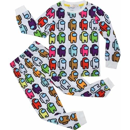 Kids Among Us Costumes for Boys Girls Fashion Autumn Sport Suits T-shirt and Pants Clothes Sets Children Long Sleeve Outfits