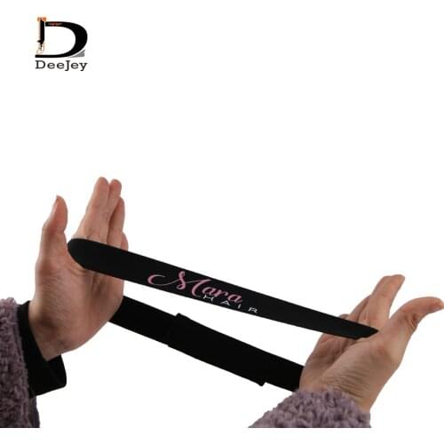 Custom private colorful logo printing elastic band head melt tie with adhesive belt