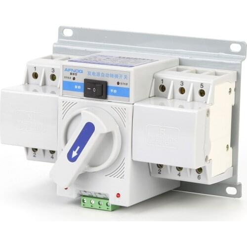 Mini Intelligent Dual Power Automatic Transfer Switch Terminal Type Automatic Transfer Device FNQ3R Insulation Flame-retardant
