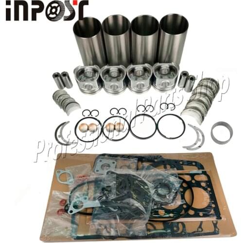 Overhaul Rebuild Kit Set Cylinder Liner for Kubota V1902 Engine New Holland L555 L553 Loader Bobcat 231