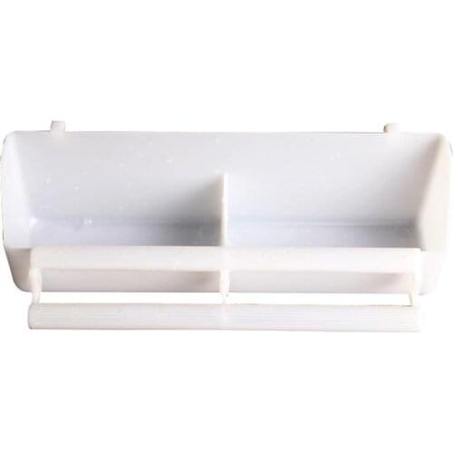 Bird Food Feeder Plastic Hanging Bird Feeding Cup Parrot Water Bowl with Perch Removable Pet Bird Feeder Hanging Food Water Bowl