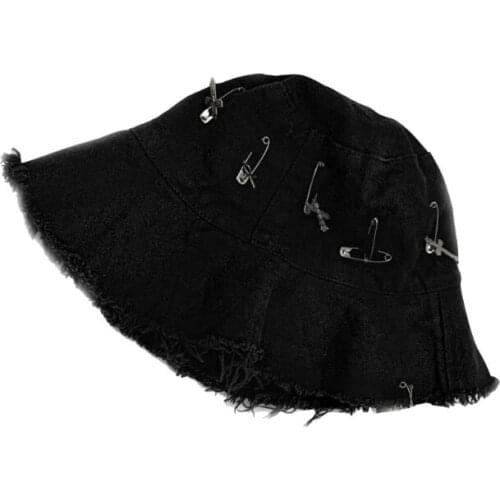 Men Sun Hat Cross Decoration Bucket Easy to Carry Outdoor Sports Fishing Beach Protection from Sunlight Wind