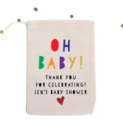 Custom oh baby birthday baby shower wedding favor gift bags Bachelorette Hangover Survival Kit bridal shower party Candy pouches