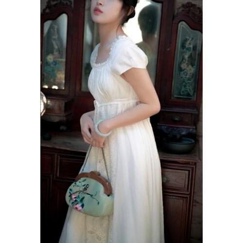 Free Shipping 2019 New Princess Nightdress Long White Pijamas Womens Nightgown Sleepwear 100% Cotton Ladies Nightshirt negligee