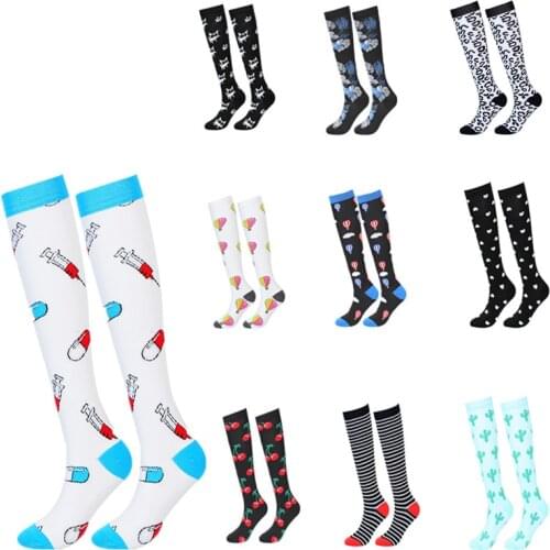 New Compression Socks Fit Medical Edema Diabetes Varicose Veins Blood Circulation Sports Socks Anti-Fatigue Compression Socks