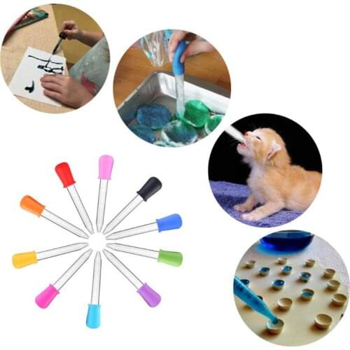 5ml Baby Dropper Medicine Feeder Child Medicine Device Silicone Pipette Liquid Food Dropper Infant Utensils 5ml Crafts 10 Color