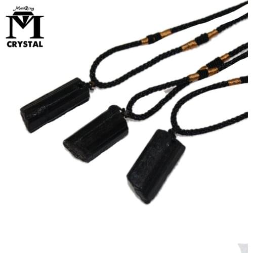 Natural black tourmaline Stone Pendant rough Original crystal Energy chakra Pendant for woman and man gift Fashion Jewelry