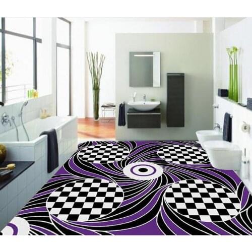 3D Floor Self-adhesive PVC Wallpaper Abstract Creative Pattern 3D Floor Custom Photo Floor 3D Wallpaper Modern Art