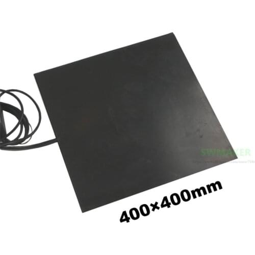 400x400mm 450W 600W 1000W 3D Printer Silicone Rubber Heater Pad 400*400mm Black Heating Pad
